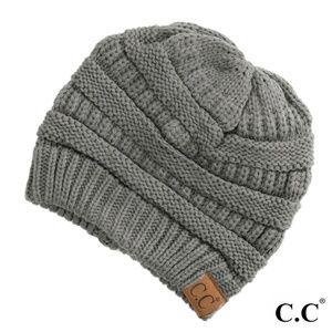 CC Winter Beanie Authentic Hat - Natural Gray